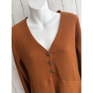 Women's Maeve By Anthropology Shirt Waffle Knit Size S